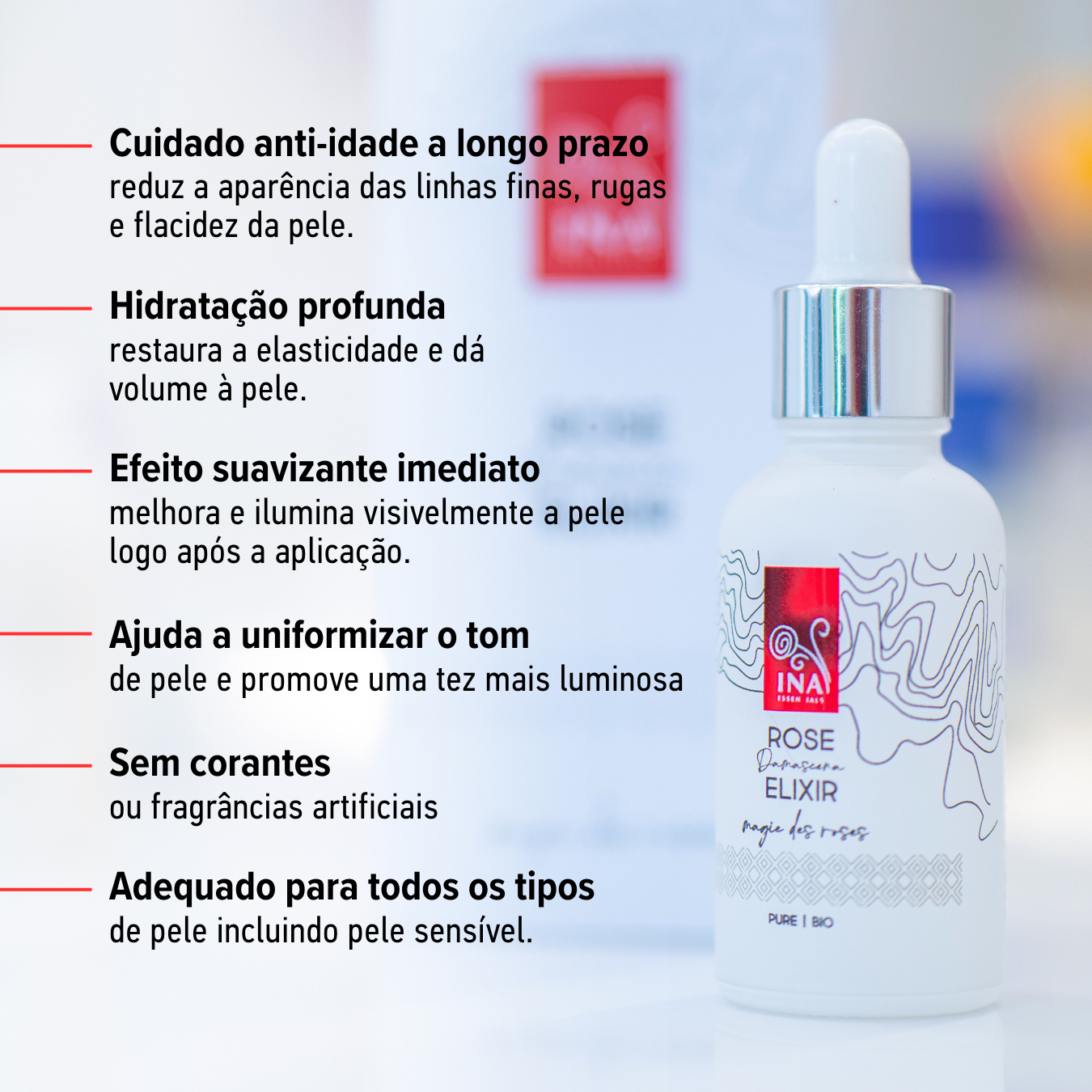 Sérum Facial Anti-Idade Intensivo com Óleo de Rosa Orgânico – Rose Elixir