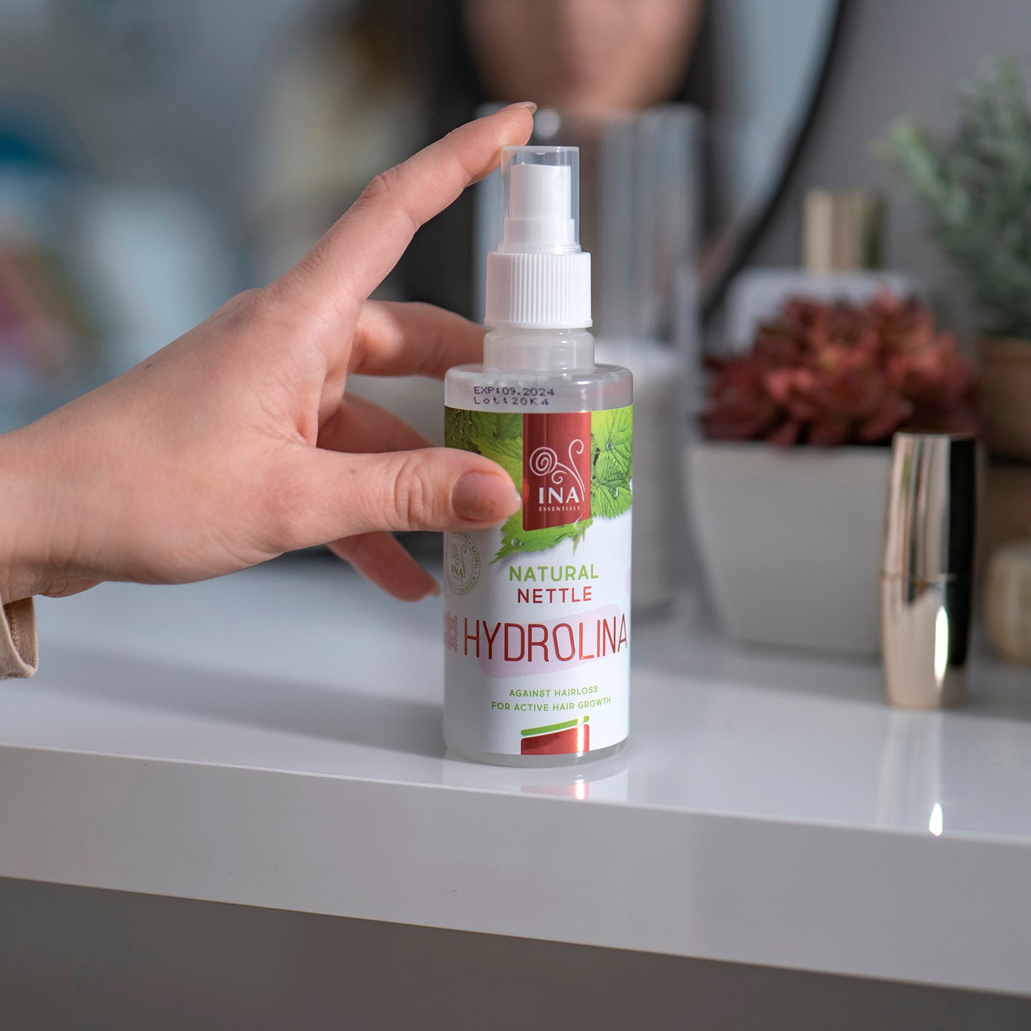 Água de Urtiga Selvagem - Hydrolina - Spray capilar para Queda de cabelo e Cabelo Oleoso