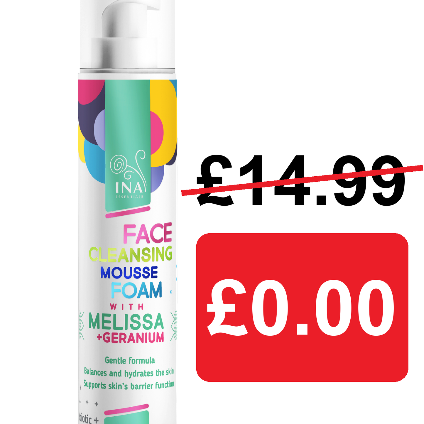+ Gift Natural Cleansing Foam for Face with Lemon Balm and Geranium