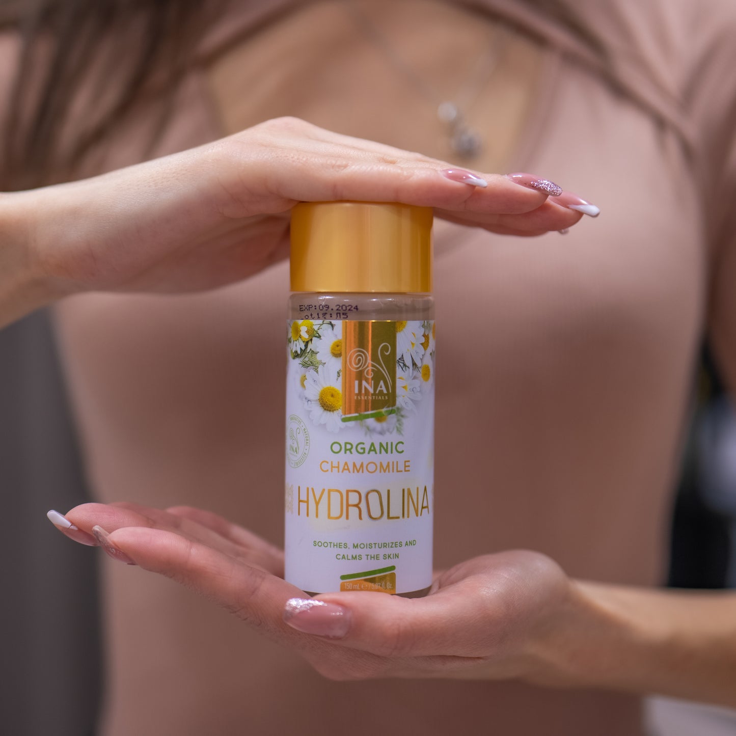 Água de Camomila Orgânica - Hydrolina para Eczema e pele Irritada