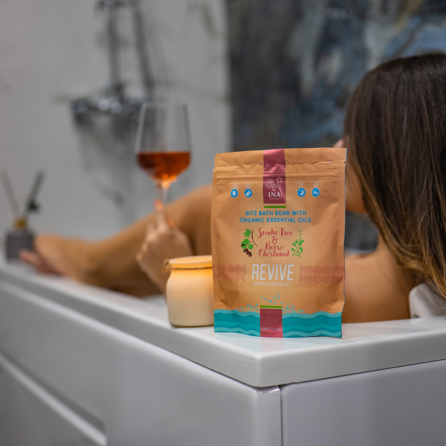 Revive - Sais de banho com Árvore do Fumo e Castanha para Varicoses e cuidados Pós-parto