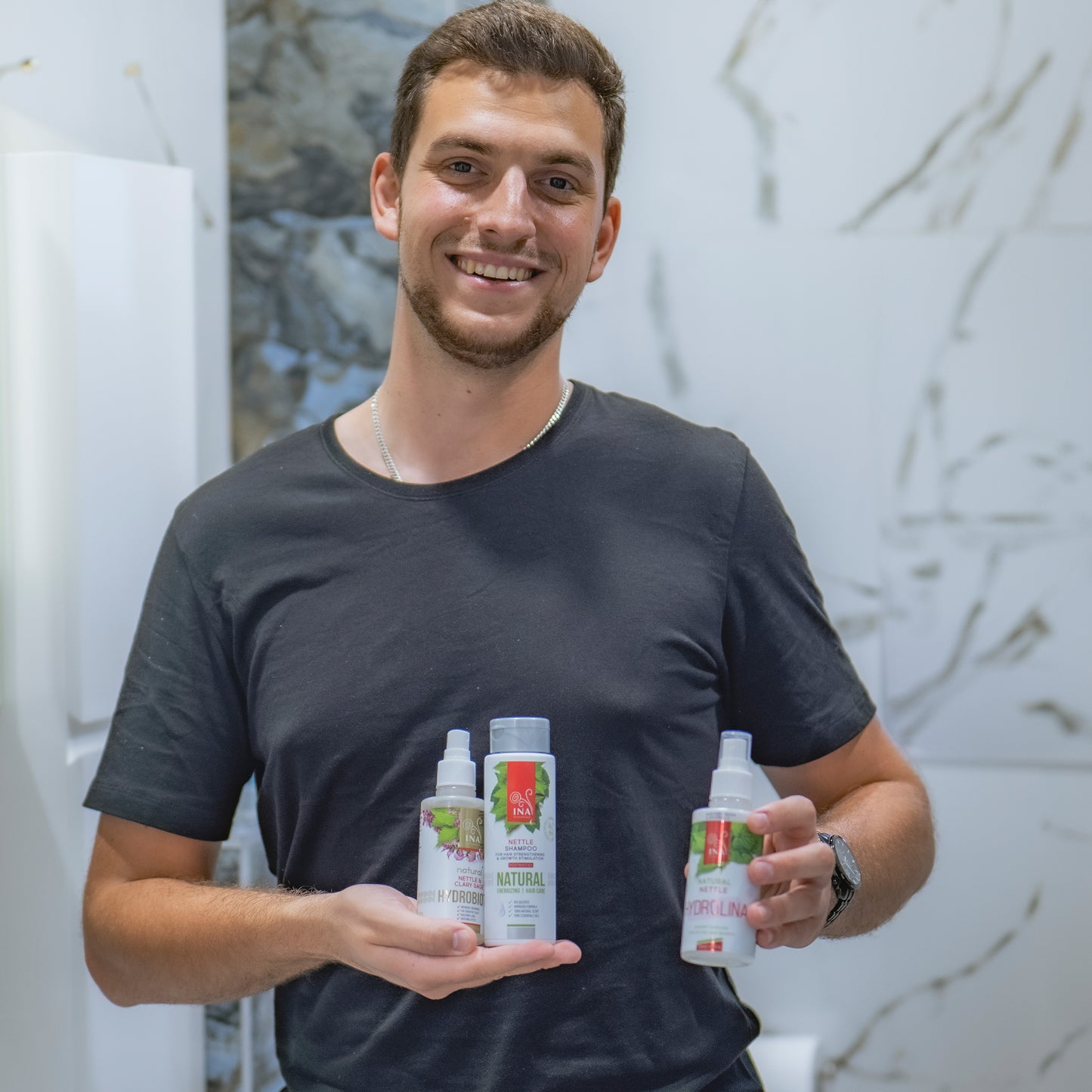Queda de cabelo RoutINA™ para Ele - solução duradoura para a Queda de cabelo