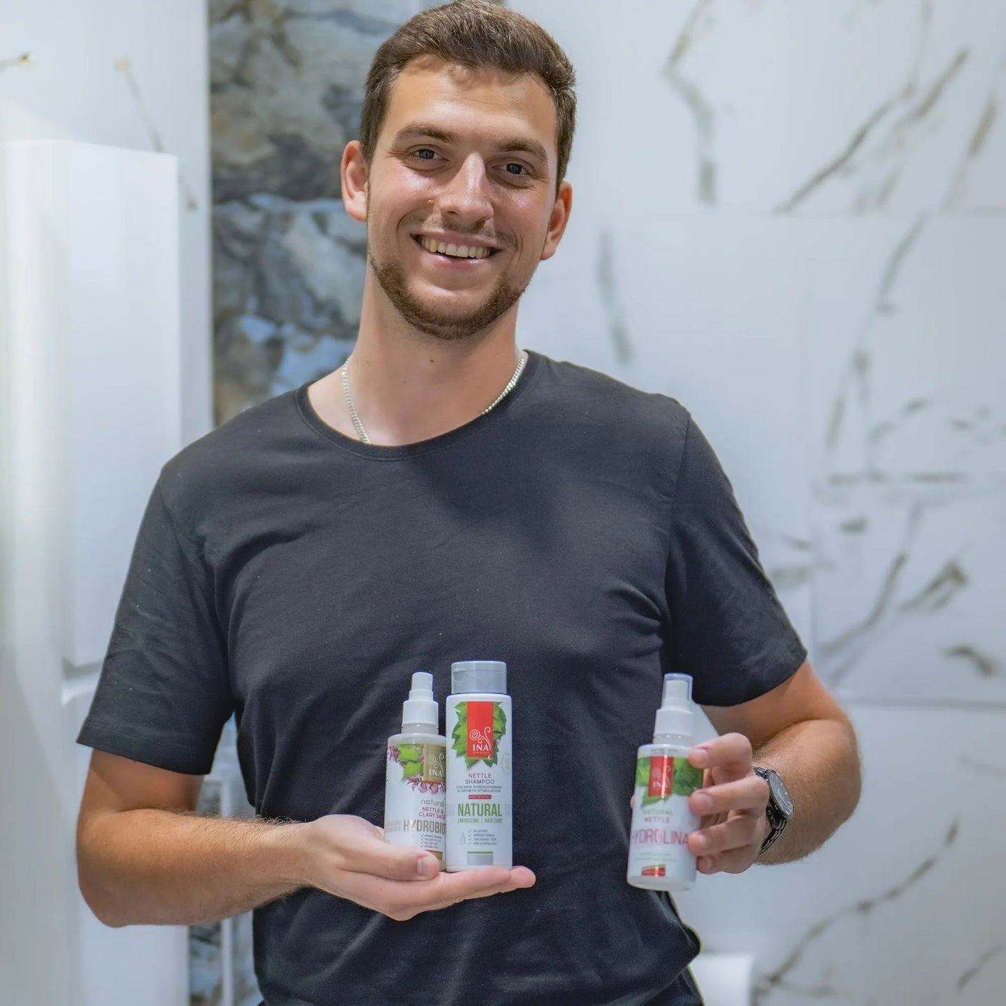 Queda de cabelo RoutINA™ para Ele - solução duradoura para a Queda de cabelo