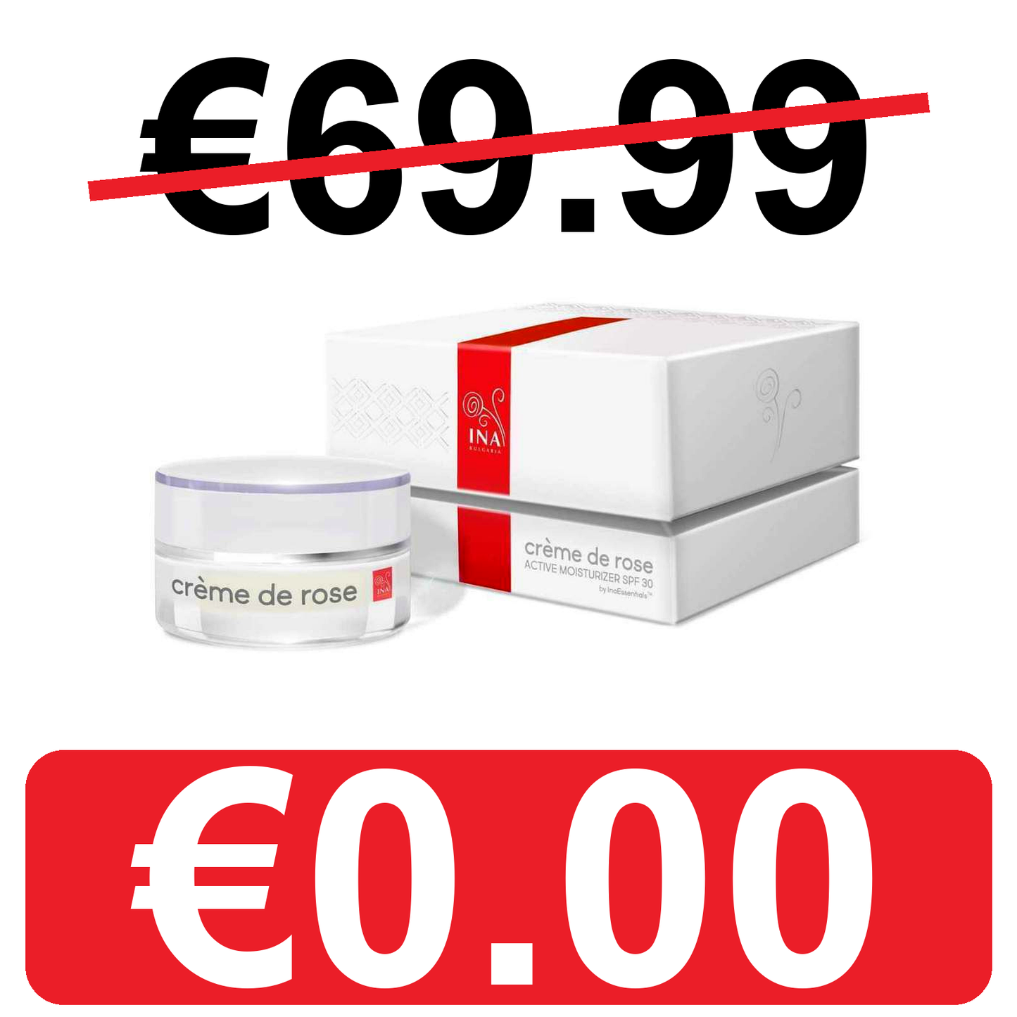 + Oferta Creme de rosa - Creme Hidratante de rosto com SPF30 - altamente enriquecido com óleo essencial de Rosa orgânica