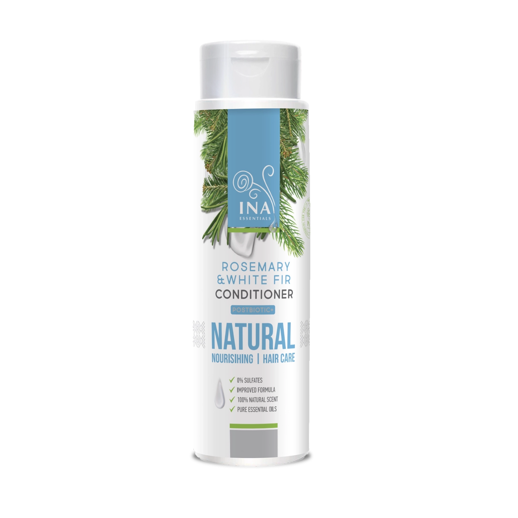 Condicionador Natural com óleo de Alecrim e Abeto branco - cuidado nutritivo intensivo para todos os tipos de cabelo
