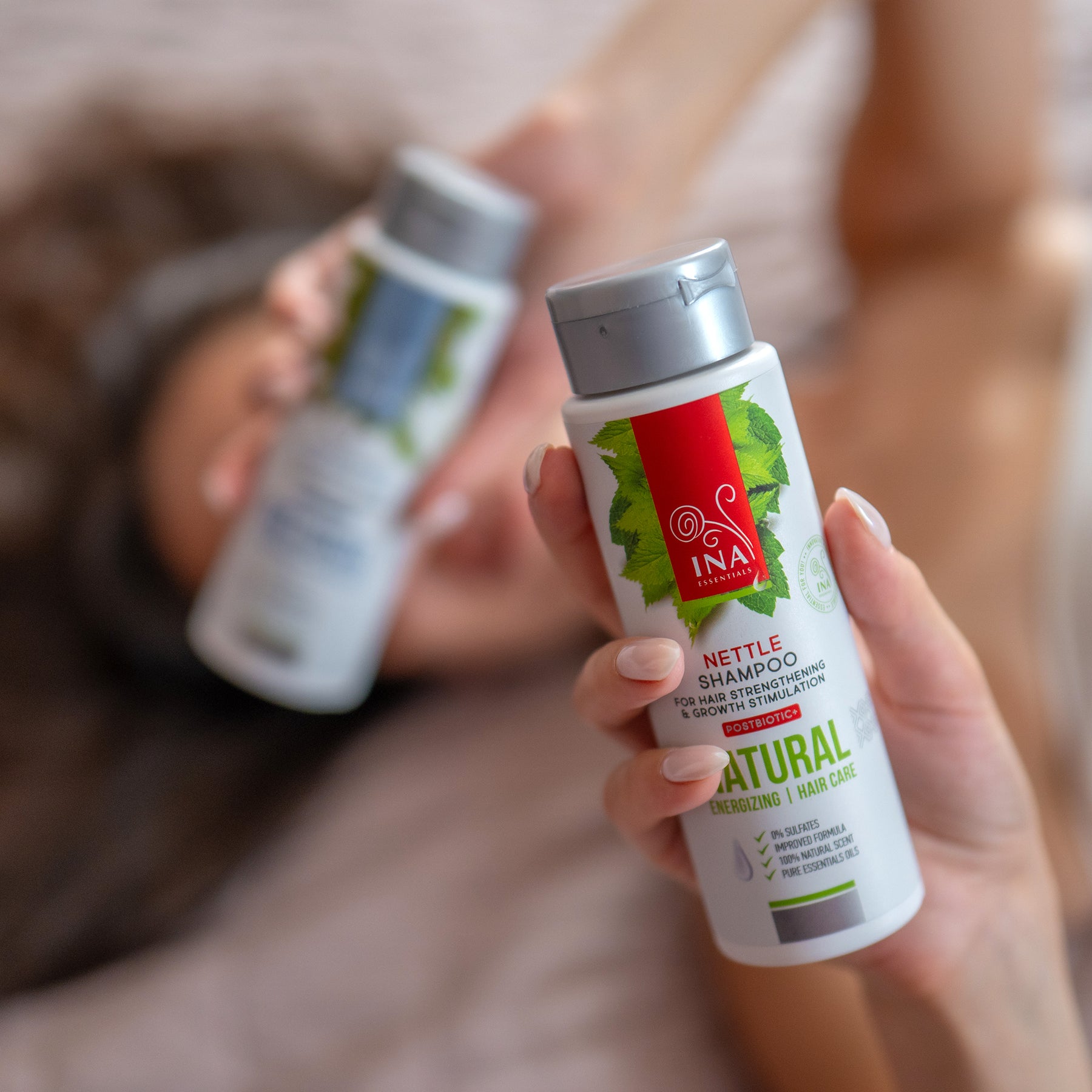 Champô Natural de Urtiga Selvagem para Queda de Cabelo
