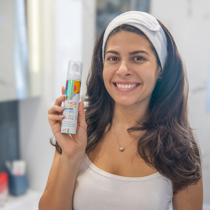 Espuma de Limpeza Natural para o Rosto com Erva-Cidreira e Gerânio - para todos os tipos de pele