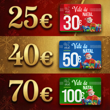 Compre um voucher de Natal no valor de 100€, pague 70€ - Voucher Digital