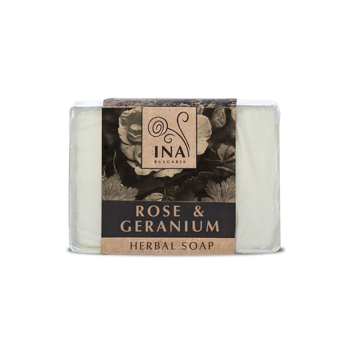 + Oferta Sabonete de Ervas Naturais com Óleo de Rosa Damascena e Gerânio - ação nutritiva