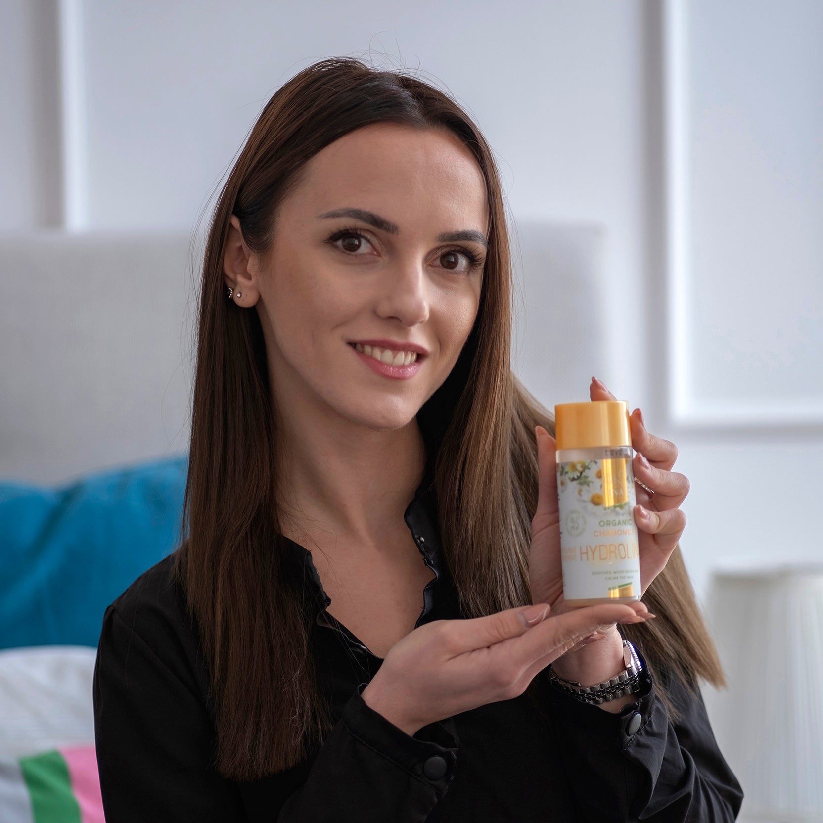 Água de Camomila Orgânica - Hydrolina para Eczema e pele Irritada