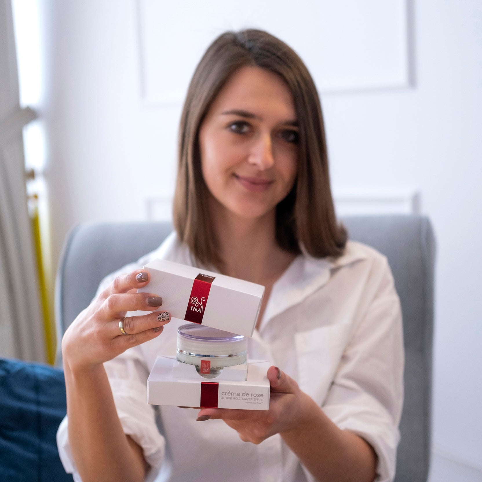 Creme de rosa - Creme Hidratante de rosto com SPF30 - altamente enriquecido com óleo essencial de Rosa orgânica