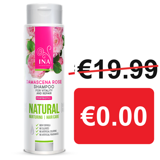 + Oferta Champô Natural de Rosas para Cabelo Seco e Danificado
