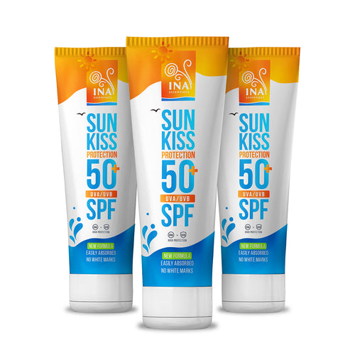 Pack familiar de proteção solar - 2+1 Protetor solar natural para rosto e corpo SPF 50+ com Abeto Branco Orgânico