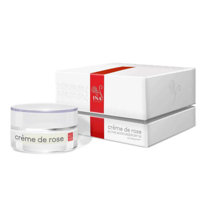 Creme de rosa - Creme Hidratante de rosto com SPF30 - altamente enriquecido com óleo essencial de Rosa orgânica