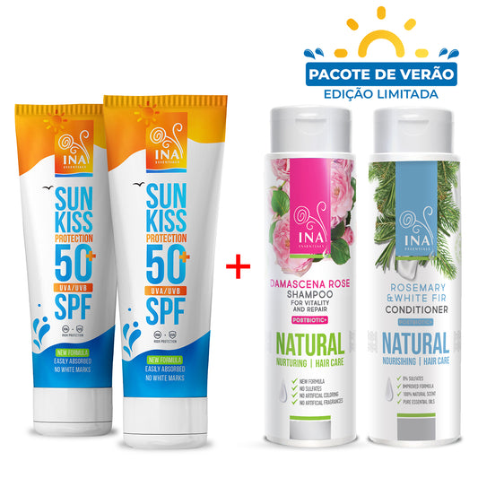 Compre 2 Protetores Solares e Receba um Champô e um Condicionador Grátis