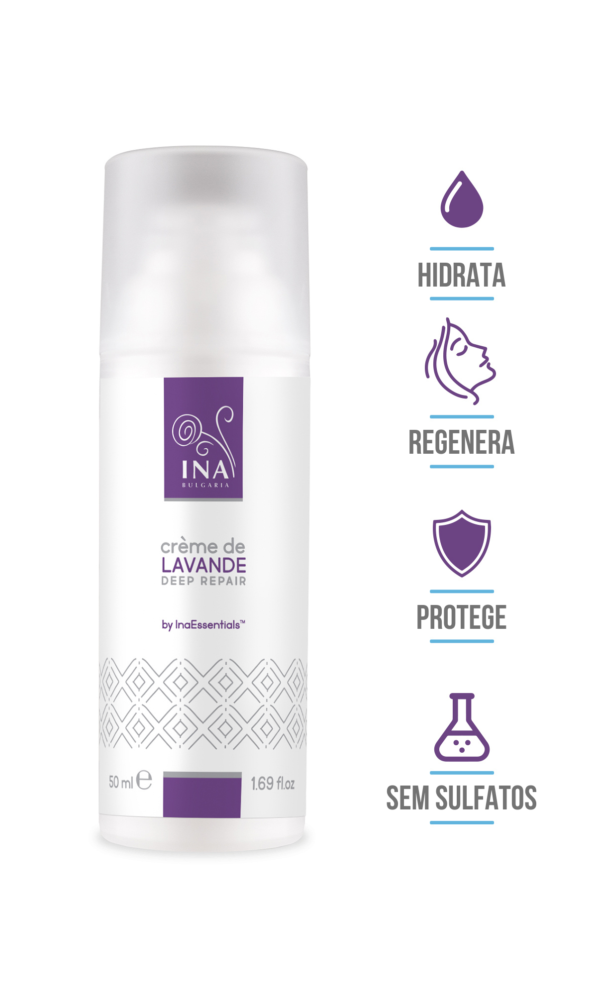 Lavender Secret - Creme de mãos natural para mãos Secas