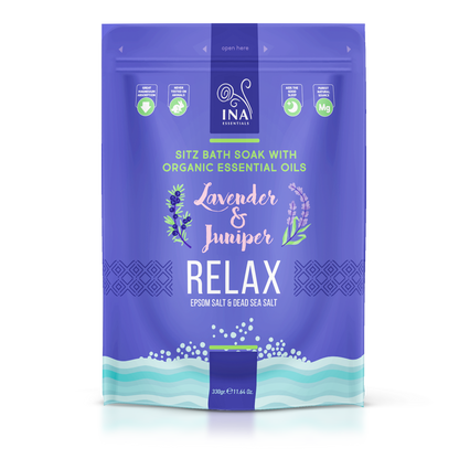 Relax - Sais de banho com Lavanda e Zimbro para Relaxamento e alívio do Stress