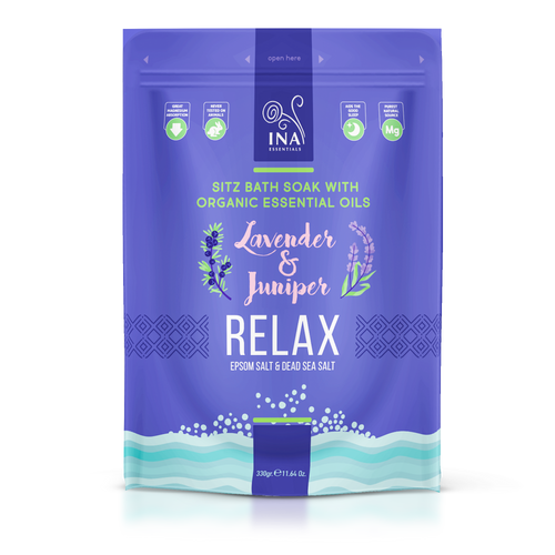Relax - Sais de banho com Lavanda e Zimbro para Relaxamento e alívio do Stress