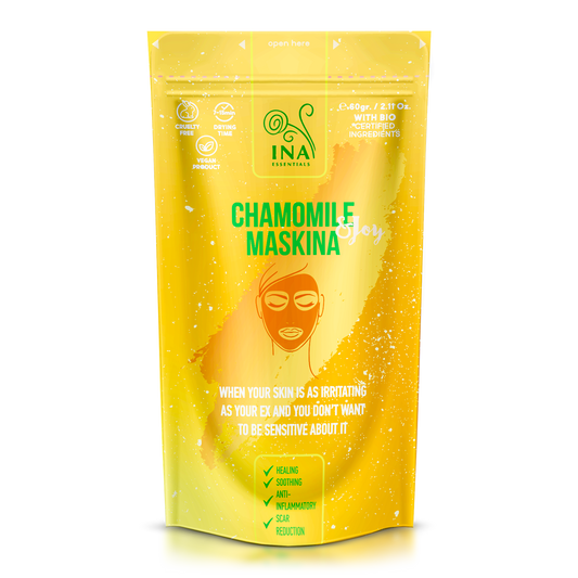 Máscara facial - Maskina de Camomila - cuidado calmante intensivo para pele Sensível