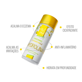 Água de Camomila Orgânica - Hydrolina para Eczema e pele Irritada