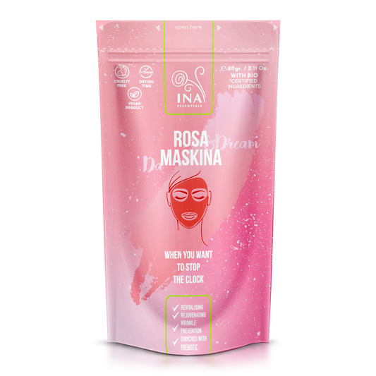 Máscara facial - Maskina de Rosas - cuidado intensivo para pele Madura e Seca