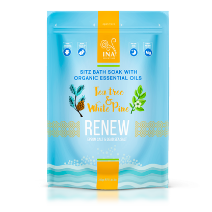 Renew - Sais de banho com Árvore do Chá e Pinho Branco para pernas cansadas e Fungos